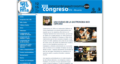 Desktop Screenshot of congreso-xiii.lomejordelagastronomia.com