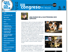 Tablet Screenshot of congreso-xiii.lomejordelagastronomia.com